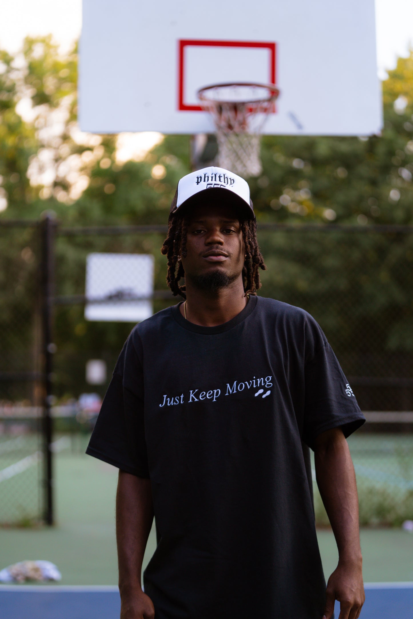 "Just Keep Moving" Heavyweight Crewneck T-shirt